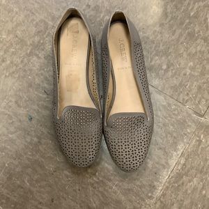 J crew gray flat loafer style
